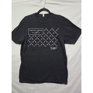 Twenty One Pilots T Large Black "Fancy" Graphic Band Skeleton Clique Blurryface